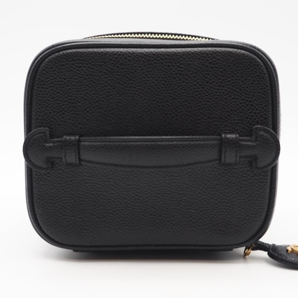 CHANEL Black Caviar Leather Logo Vanity Bag - Picture 5 of 12